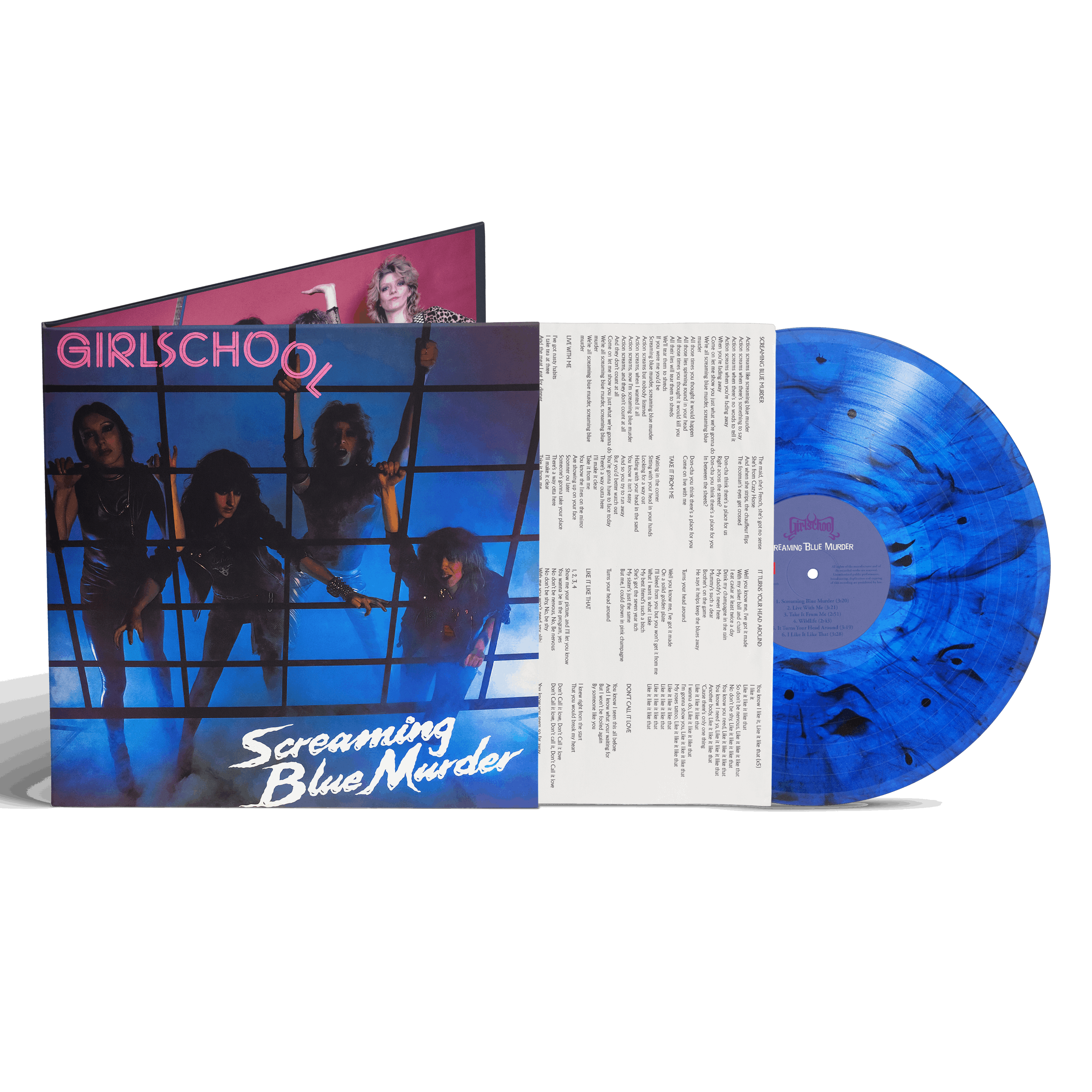 見本盤GIRLSCHOOL Screaming Blue Murder レコード Girlschool - Screaming Blue Murder [LP] Blue Marble