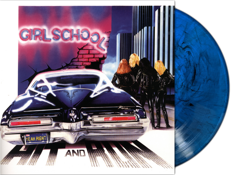 Girlschool - Hit And Run [LP] Blue Marble