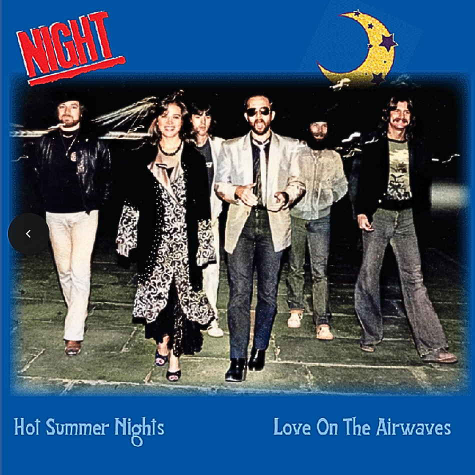 Night - Hot Summer Nights/Love On The Airwaves [7"LP/45 RPM] Blue Swirled Vinyl Single