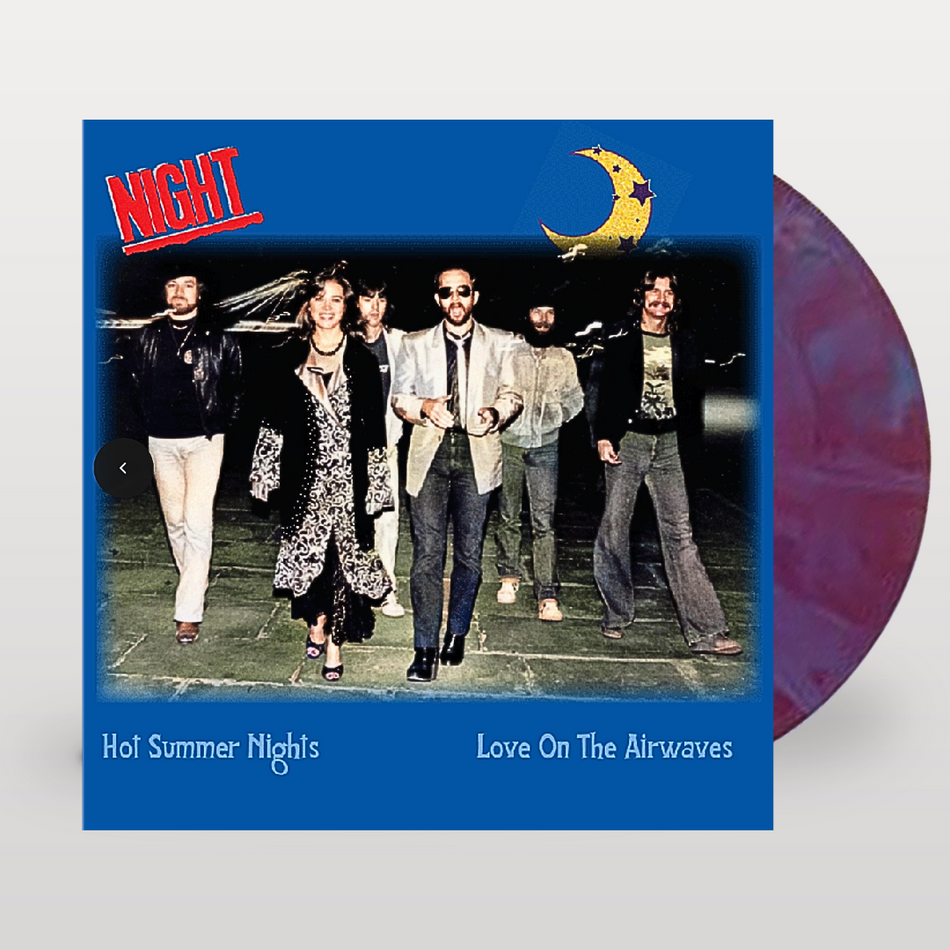 Night - Hot Summer Nights/Love On The Airwaves [7"LP/45 RPM] Blue Swirled Vinyl Single