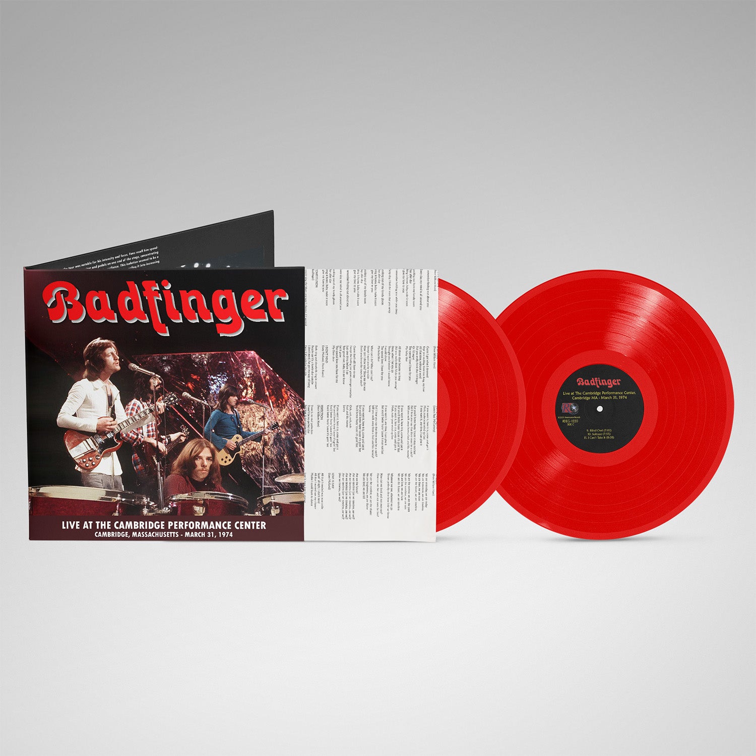 Badfinger - Live at the Cambridge Performance Center - Cambridge, Massachusetts March 31, 1974- Indie Exclusive Color, Flame Red [2LP]