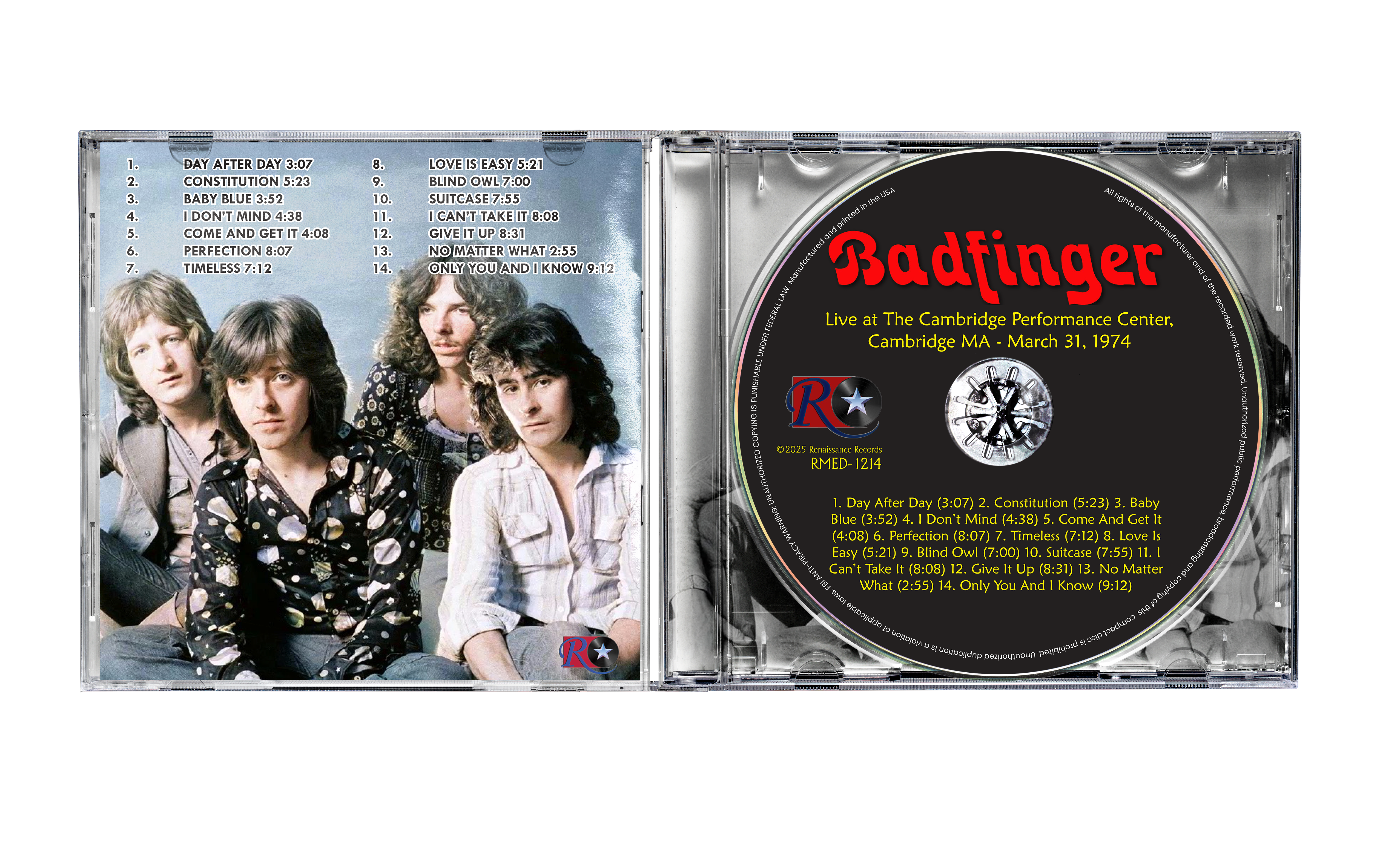 Badfinger - Live at the Cambridge Performance Center - Cambridge, Massachusetts March 31, 1974 [CD]