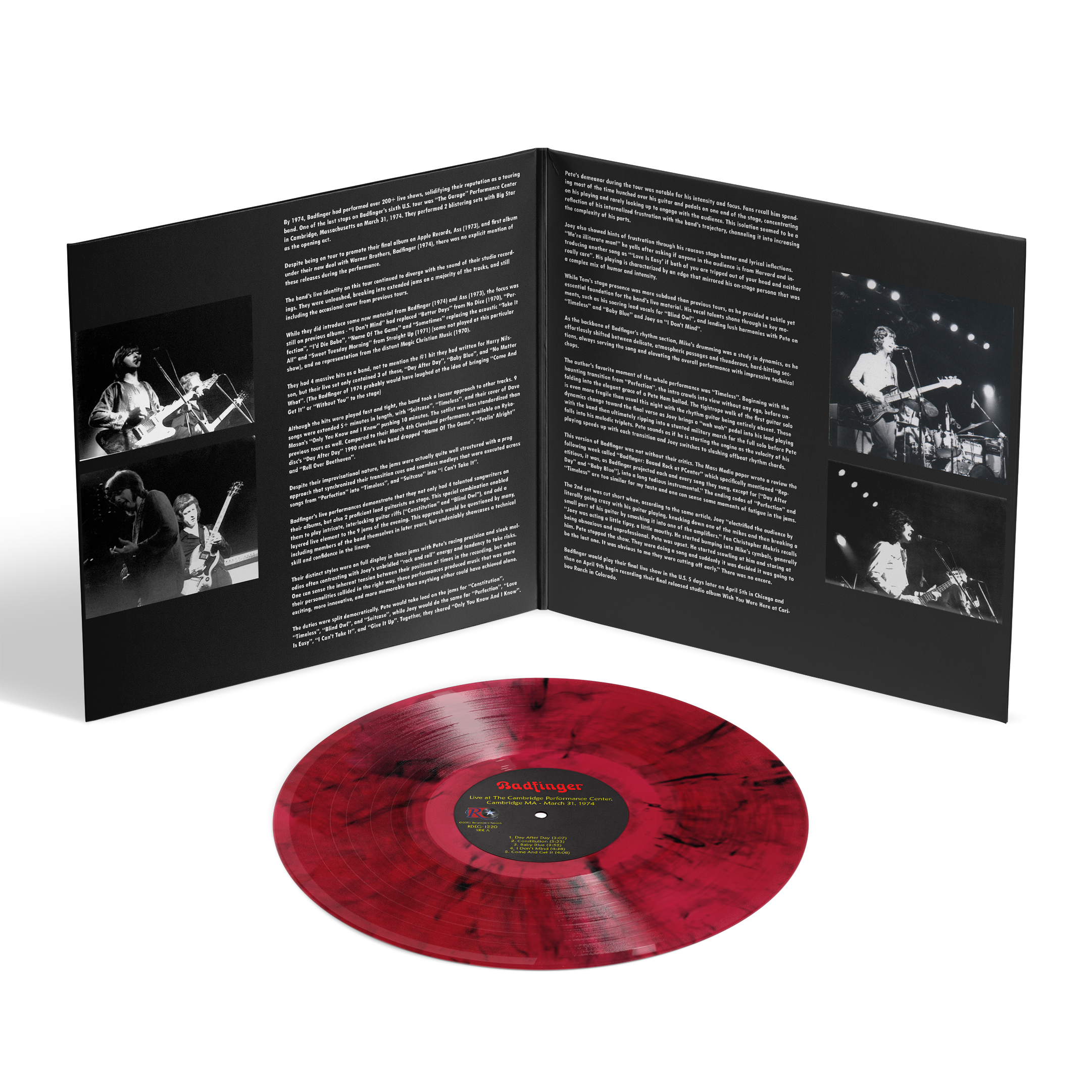 Badfinger - Live at the Cambridge Performance Center - Cambridge, Massachusetts March 31, 1974 [2LP] Red Swirl