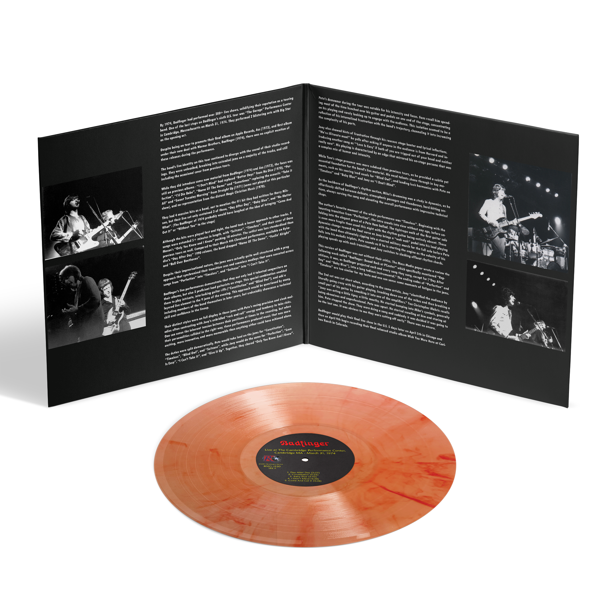 Badfinger - Live at the Cambridge Performance Center - Cambridge, Massachusetts March 31, 1974 [2LP] Frosted Red Swirl