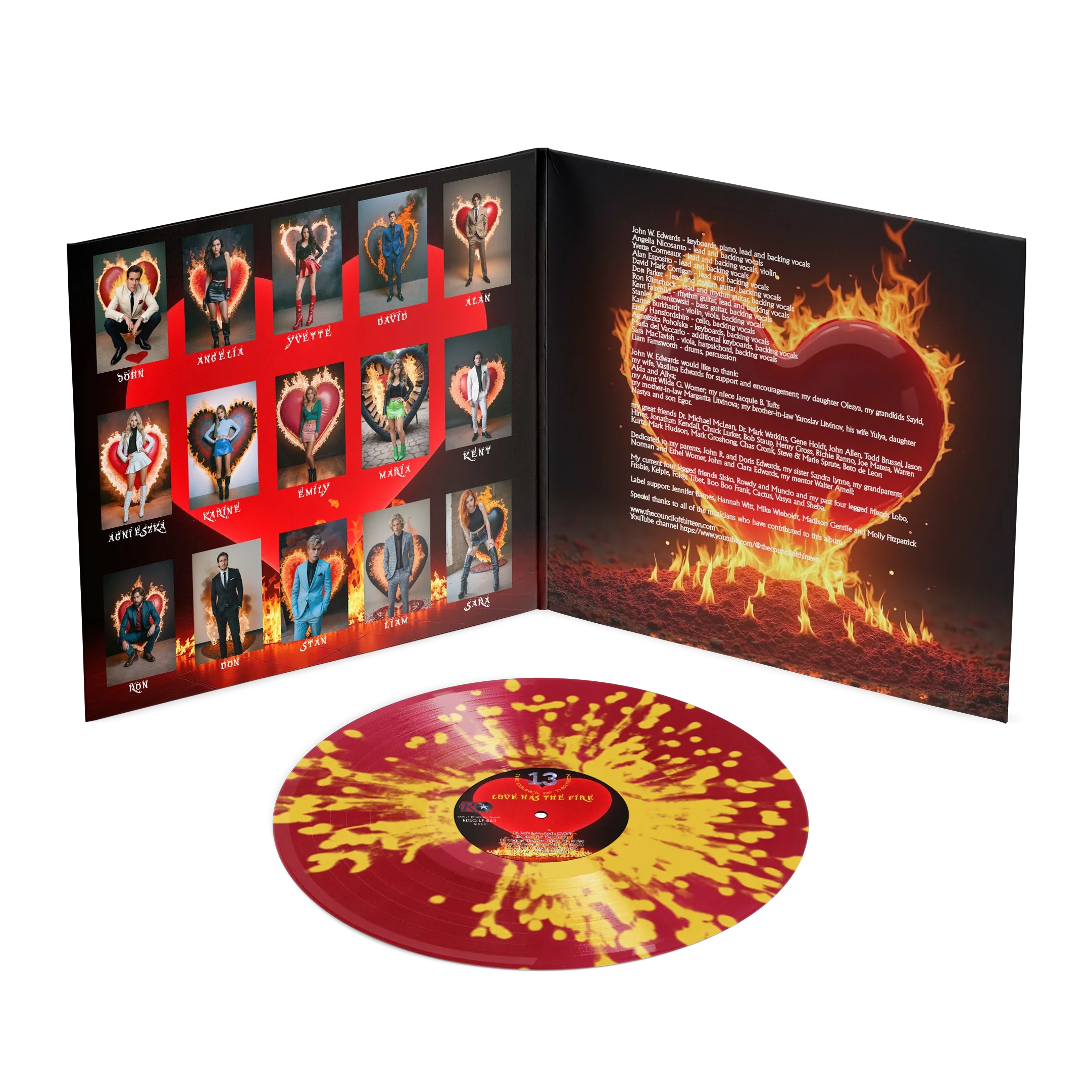 The Council Of Thirteen - Love Has The Fire [2LP] Burning Hot Splatter