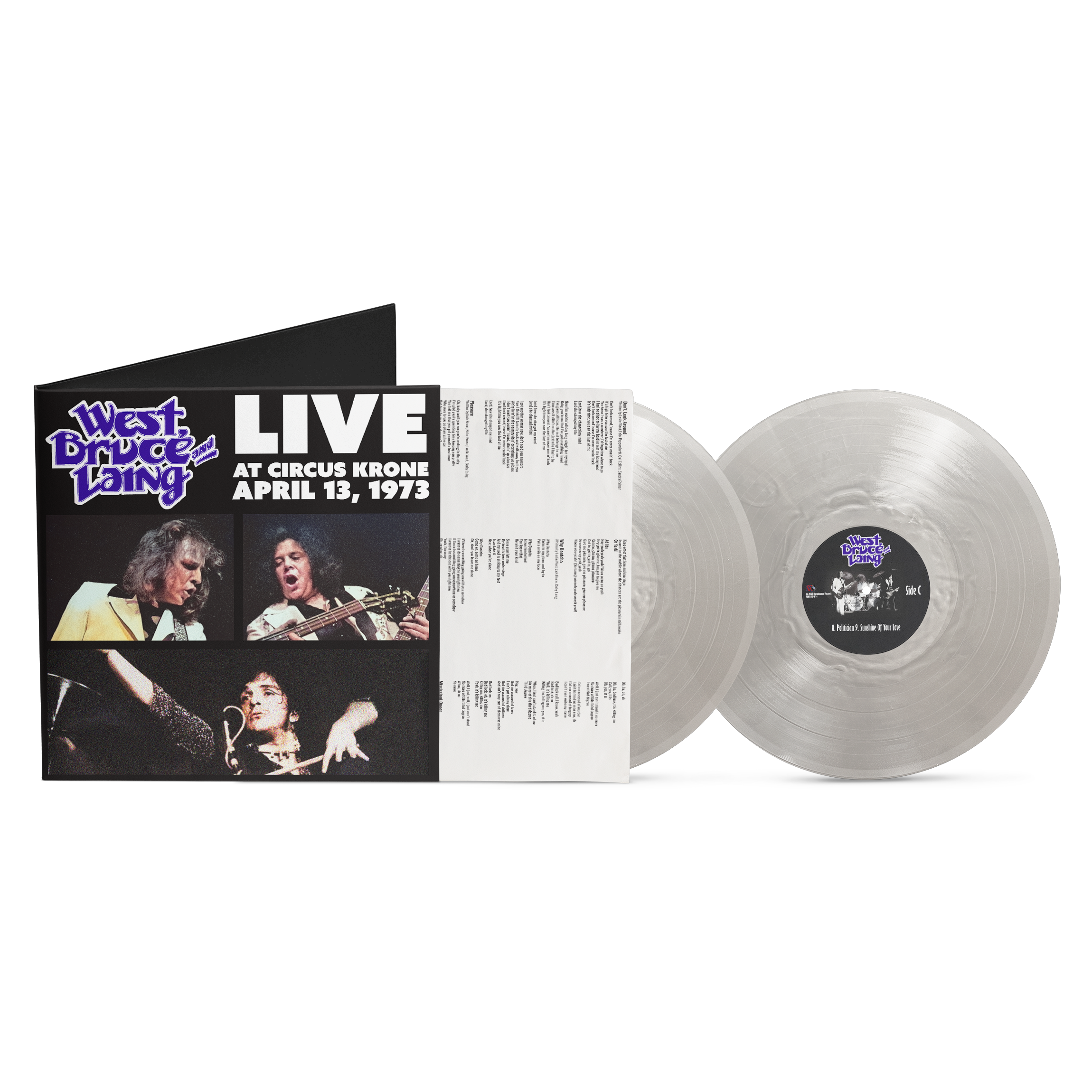 West, Bruce, and Laing - Live at Circus Krone - April 13, 1973 [2LP] Snowy Silver - Renaissance Records US