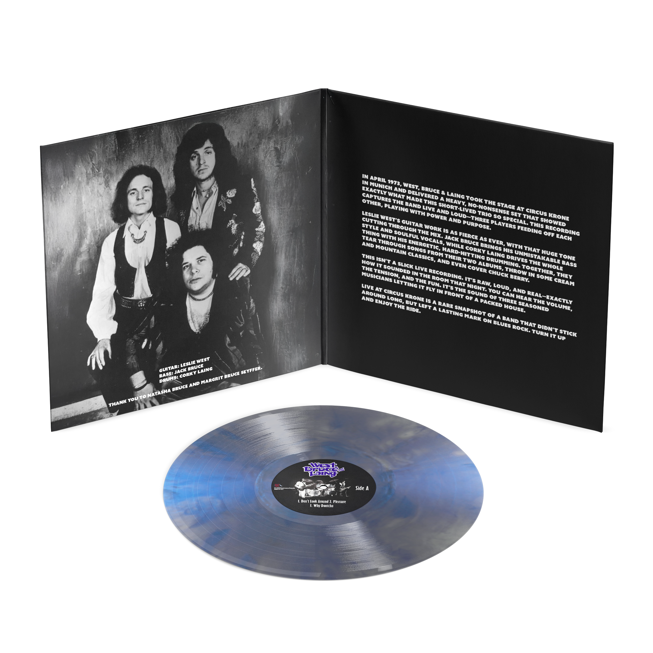 West, Bruce, and Laing - Live at Circus Krone - April 13, 1973 [2LP] Iridescent Blue