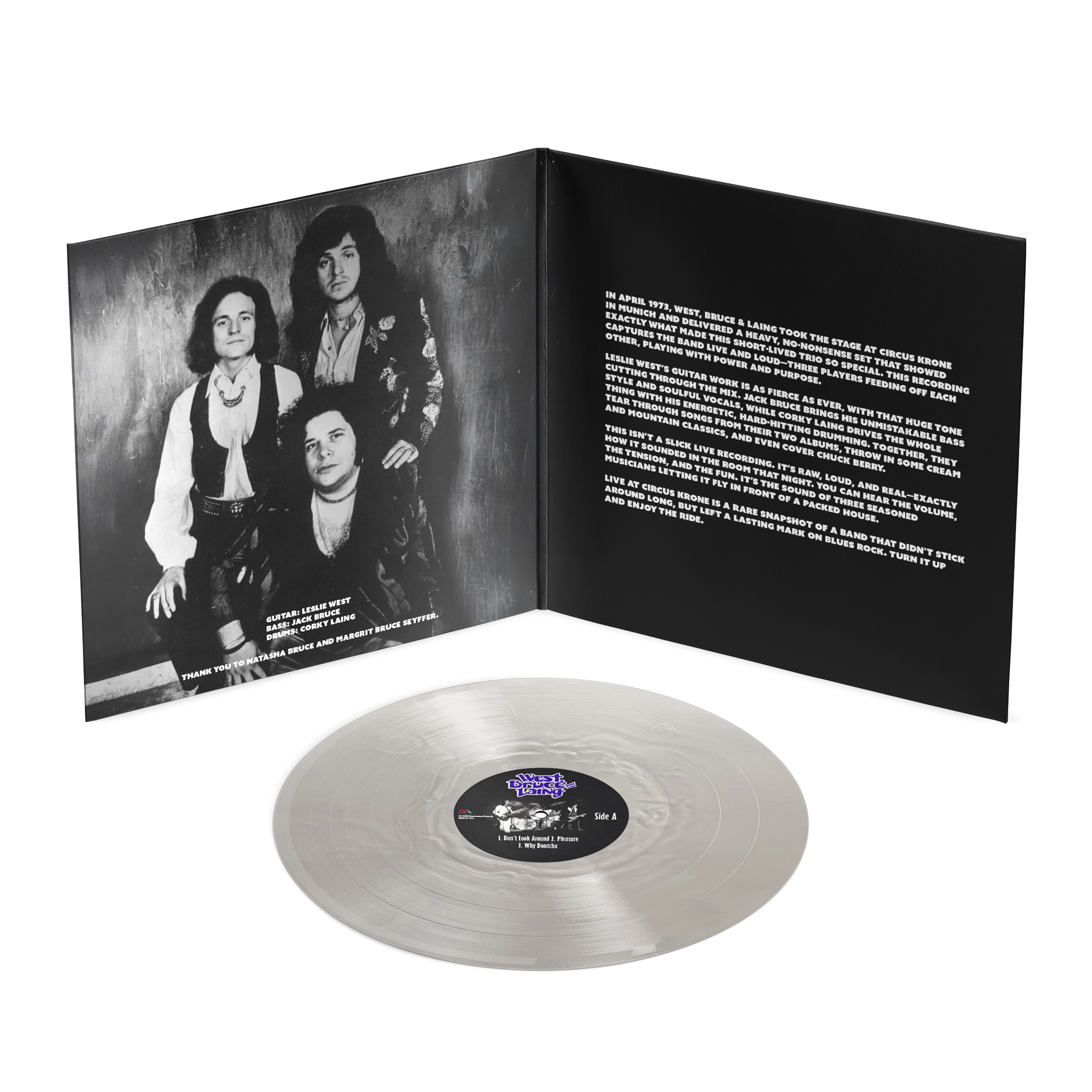 West, Bruce, and Laing - Live at Circus Krone - April 13, 1973 [2LP] Snowy Silver - Renaissance Records US