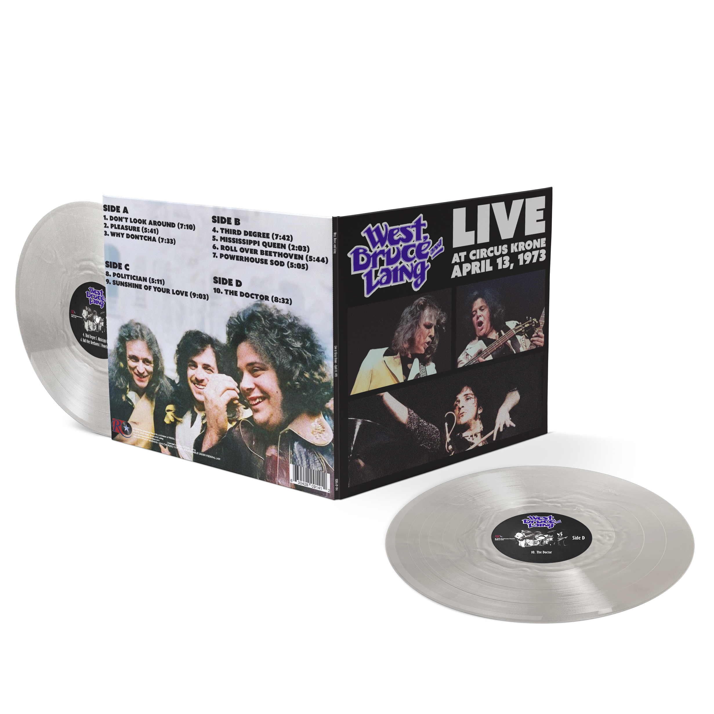 West, Bruce, and Laing - Live at Circus Krone - April 13, 1973 [2LP] Snowy Silver - Renaissance Records US