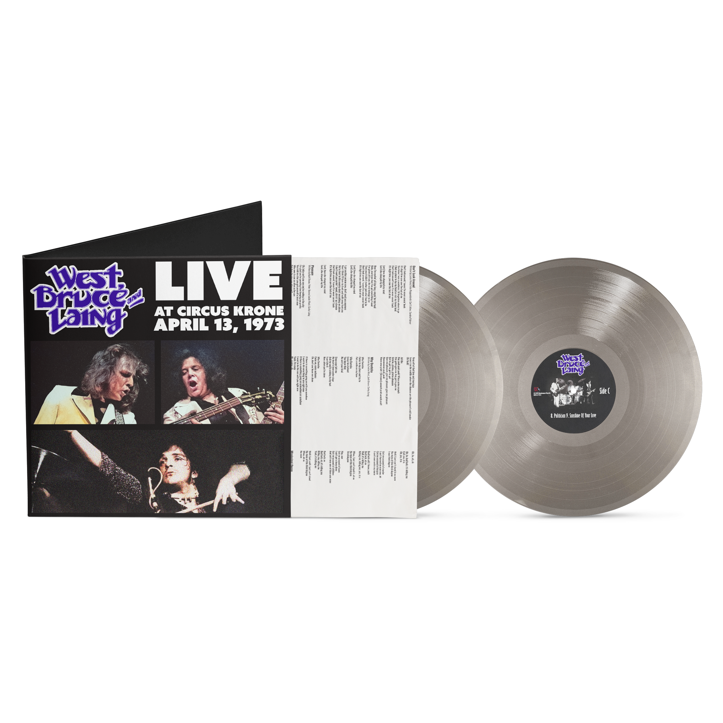 West, Bruce, and Laing - Live at Circus Krone - April 13, 1973 [2LP] Opaque Silver