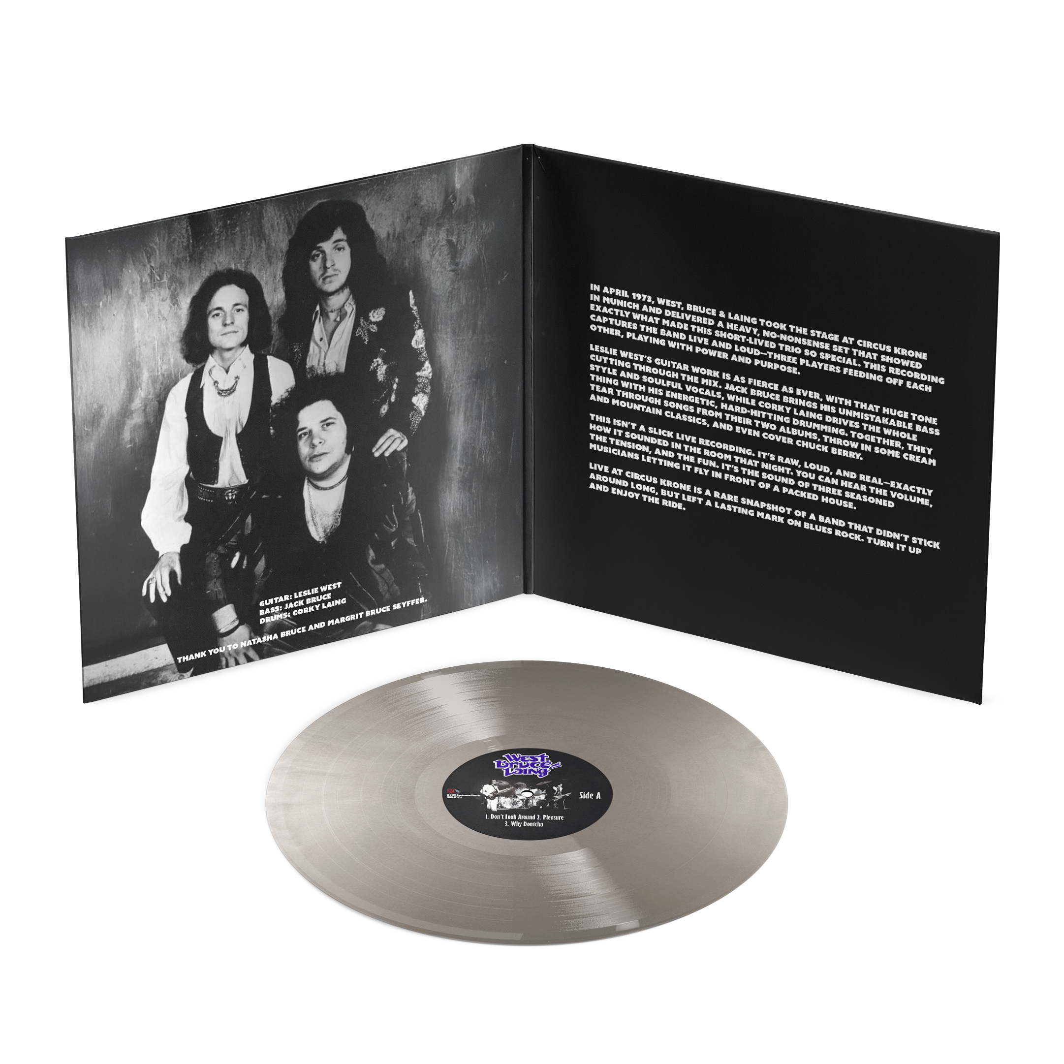 West, Bruce, and Laing - Live at Circus Krone - April 13, 1973 [2LP] Opaque Silver