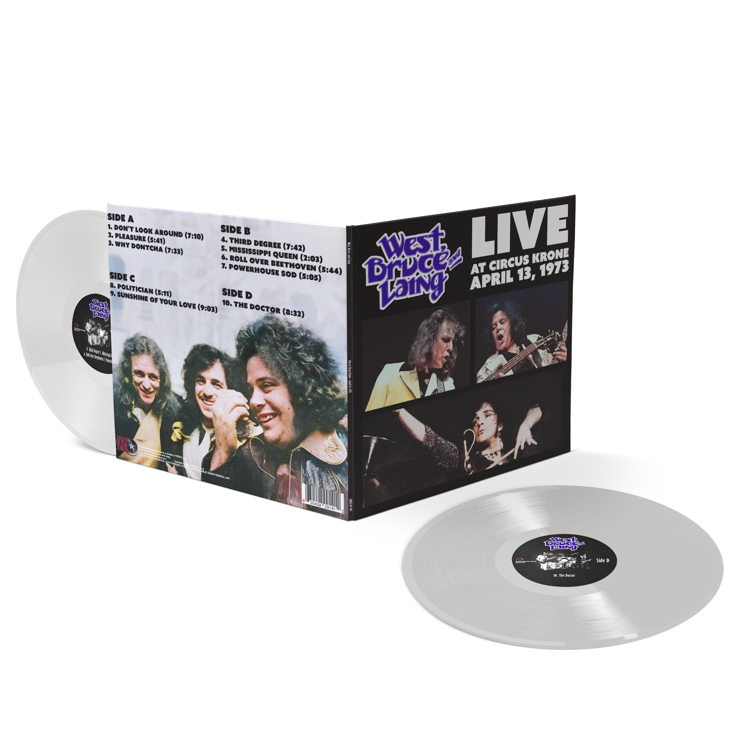 West, Bruce, and Laing - Live at Circus Krone - April 13, 1973 [2LP] Frosted Glass - Renaissance Records US