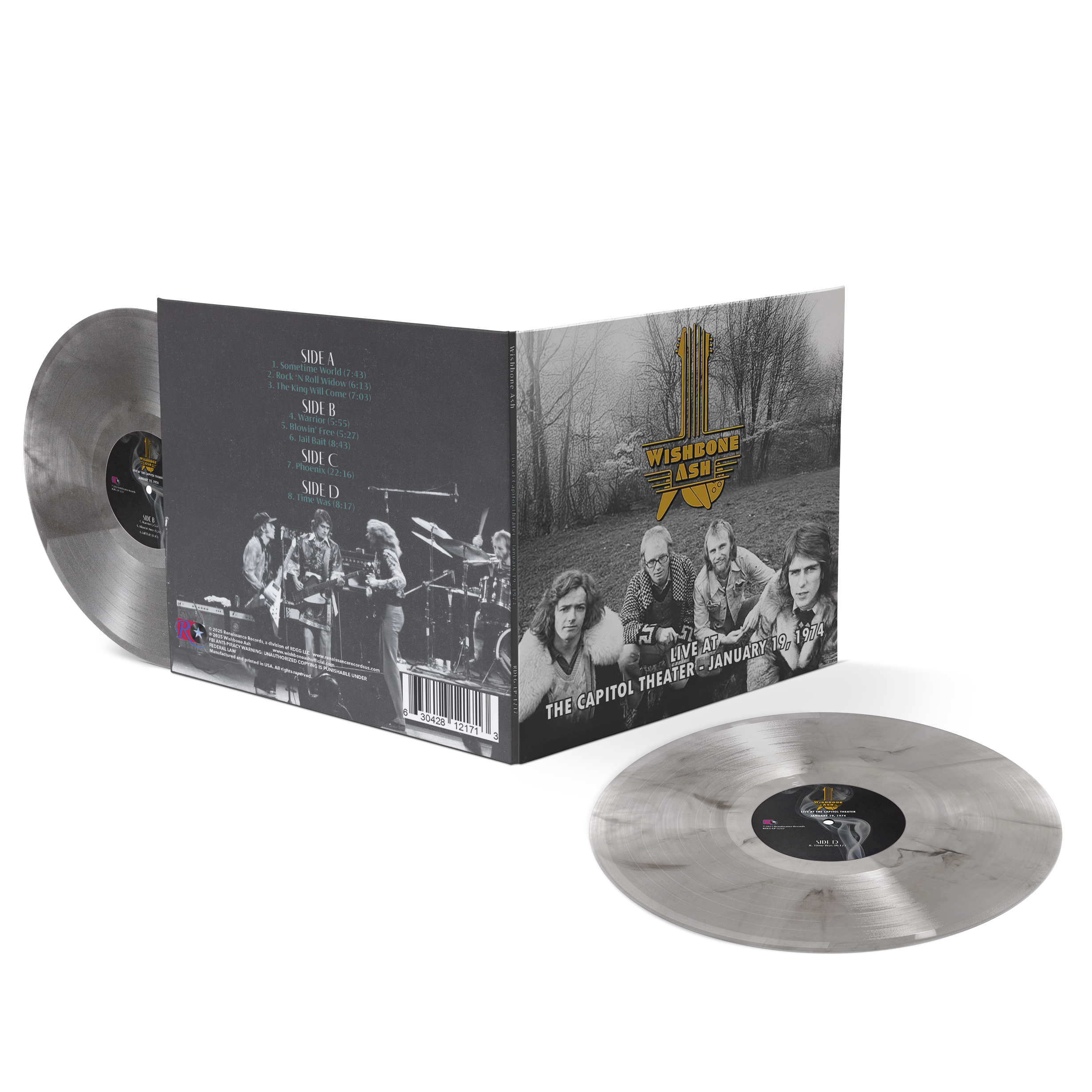 Wishbone Ash - Live at the Capitol Theater - January 19, 1974 [2LP] Clear Smoke - Renaissance Records US